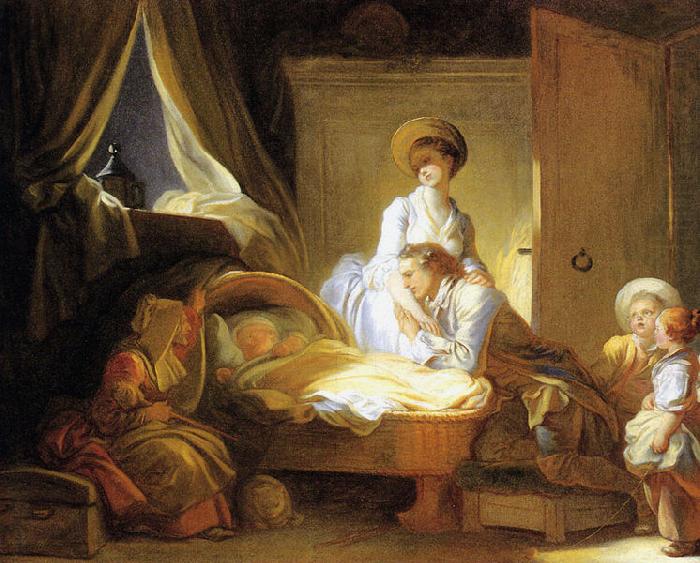 La visite a la nourrice, Jean-Honore Fragonard